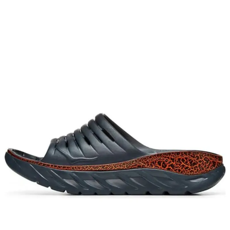 HOKA ONE ONE Ora Recovery Slide 'Blue Graphite Persimmon Orange' 1126850-BGPO sold by KicksCrew
