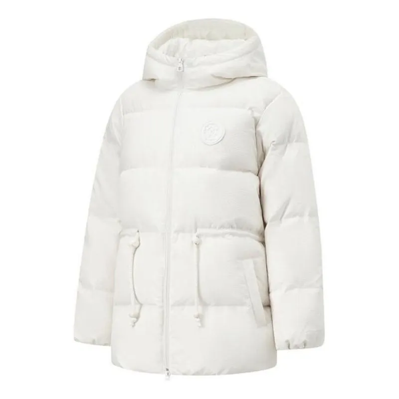 (WMNS) Li-Ning Winter Warm Down Jacket 'White' AYMT150-3 sold by KicksCrew