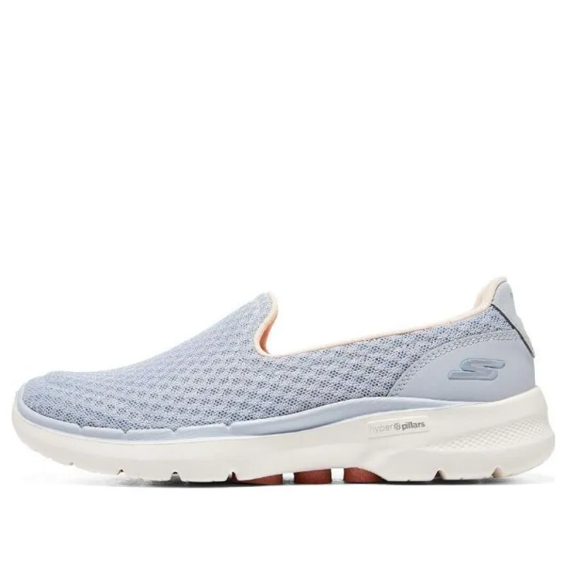 (WMNS) Skechers Go Walk 6 Big Splash 'Blue' 124508-LGPK sold by KicksCrew