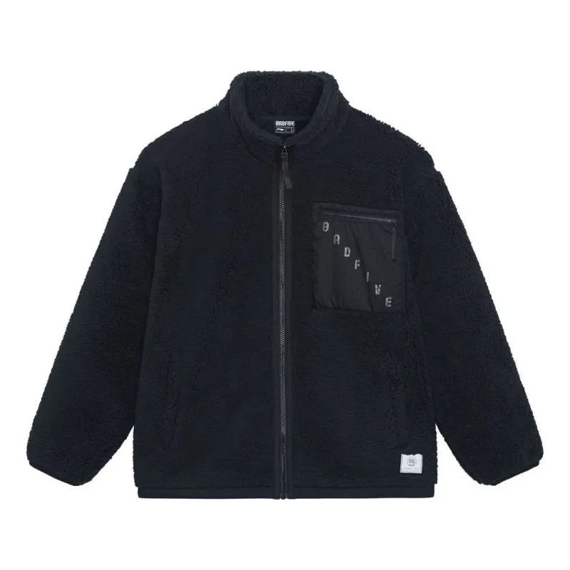 Li-Ning BadFive Pocket Polar Fleece Jacket 'Black' AFDSA67-4 sold by KicksCrew