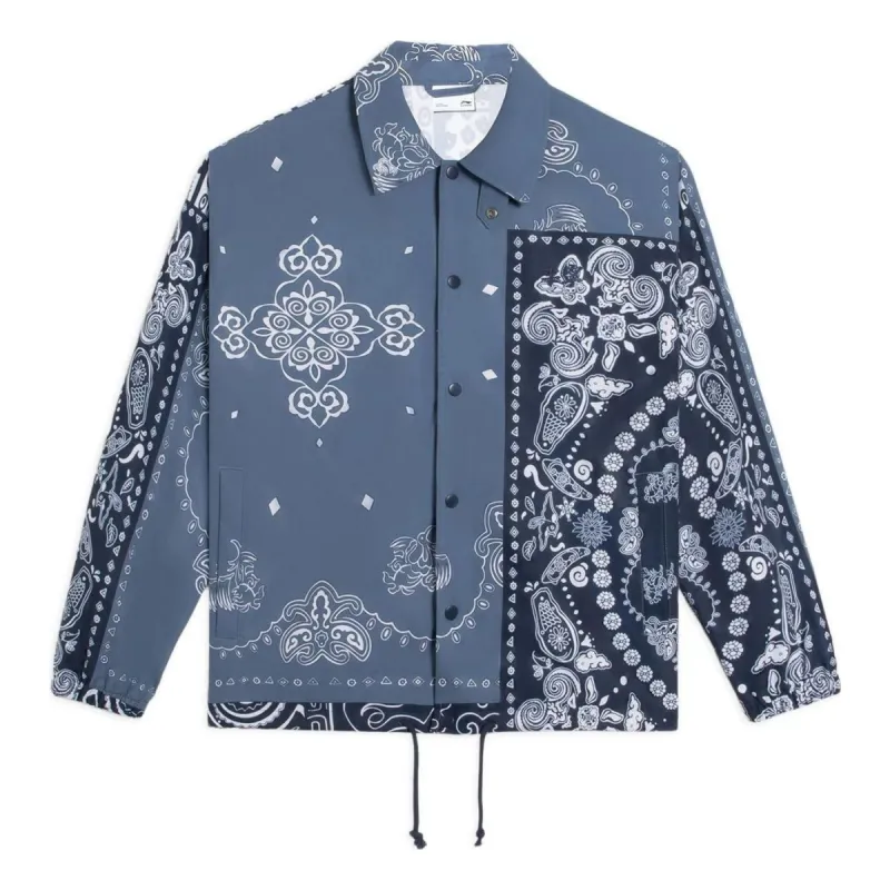 Li-Ning Paisley Graphic Jacket 'Indigo Blue' AFDS775-5 sold by KicksCrew