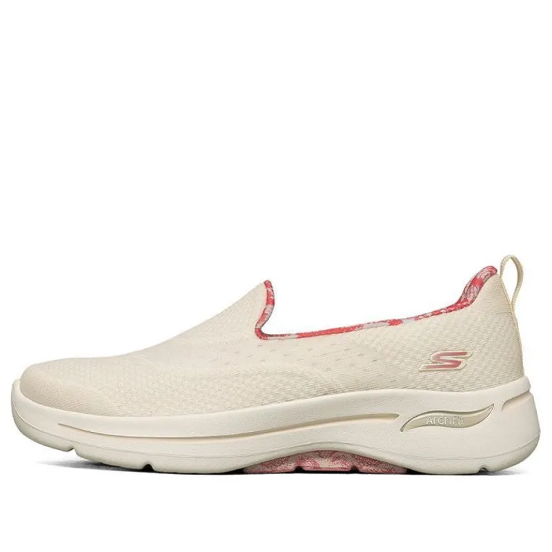 (WMNS) Skechers Go Walk Arch Fit 'Cream White' 124475-NTCL sold by KicksCrew