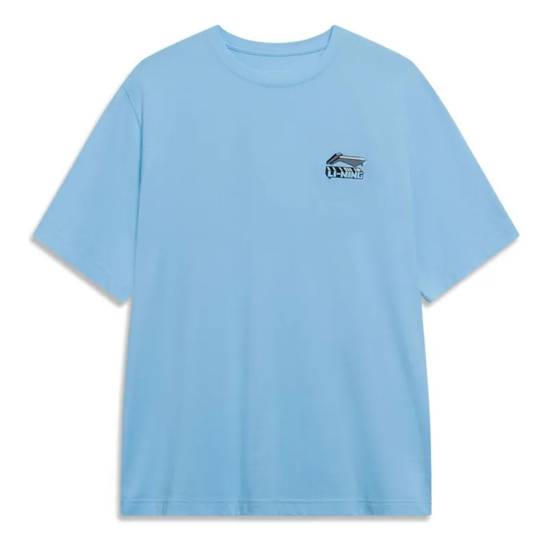 Li-Ning Cartoon Graphic T-shirt 'Blue' AHST179-6 sold by KicksCrew