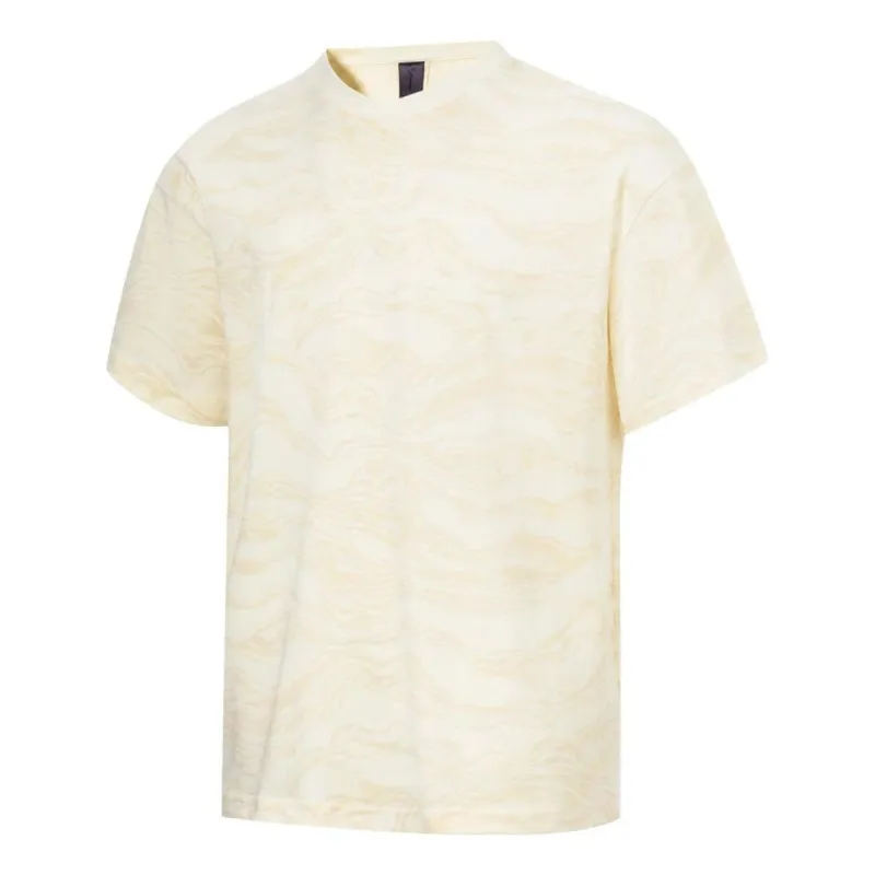 Li-Ning x Jackie Chan Kung Fu All-Over Print T-shirt 'Creamy White' AHST065-4 sold by KicksCrew