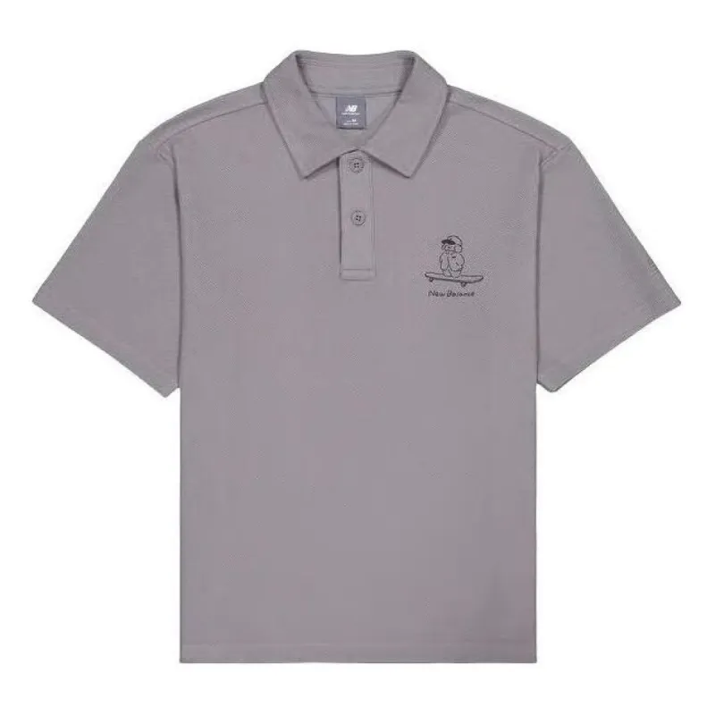 New Balance Skateboard Graphic Polo Shirt 'Grey' NFE27011-GR sold by KicksCrew