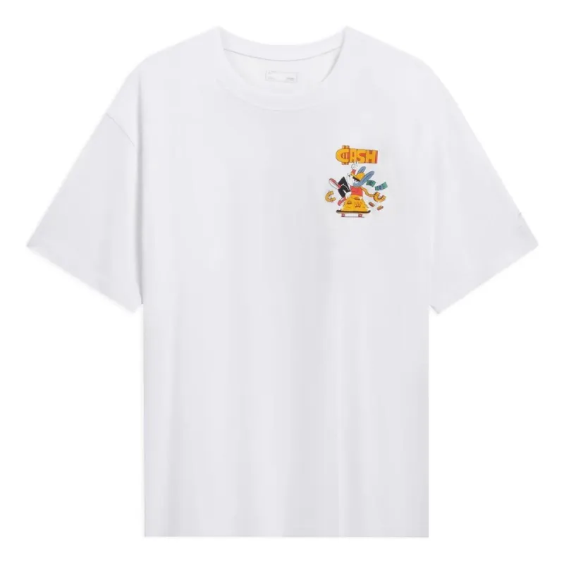 Li-Ning x Pablo Ientile Cartoon Graphic T-shirt 'White' AHST027-4 sold by KicksCrew