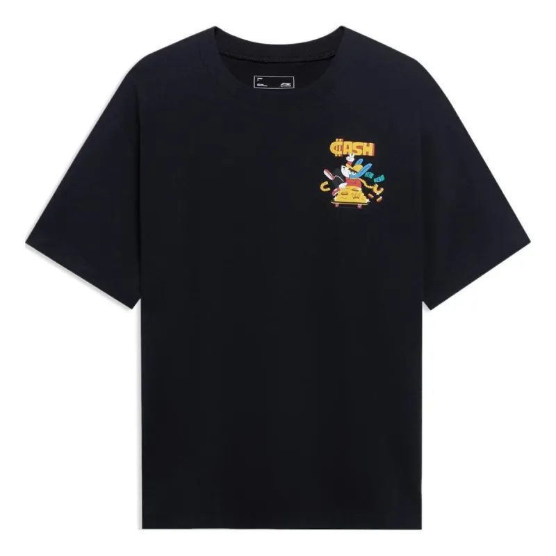 Li-Ning x Pablo Ientile Cartoon Graphic T-shirt 'Black' AHST027-3 sold by KicksCrew
