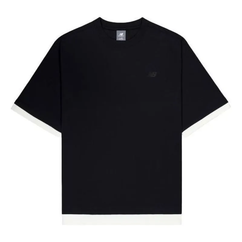 New Balance Small NB Logo Crewneck T-Shirt 'Black' AMT42314-BK sold by KicksCrew