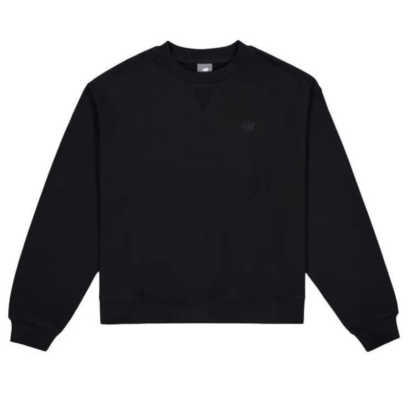 (WMNS) New Balance Athletics French Terry Crew Sweatshirt 'Black' WT41500-BK sold by KicksCrew
