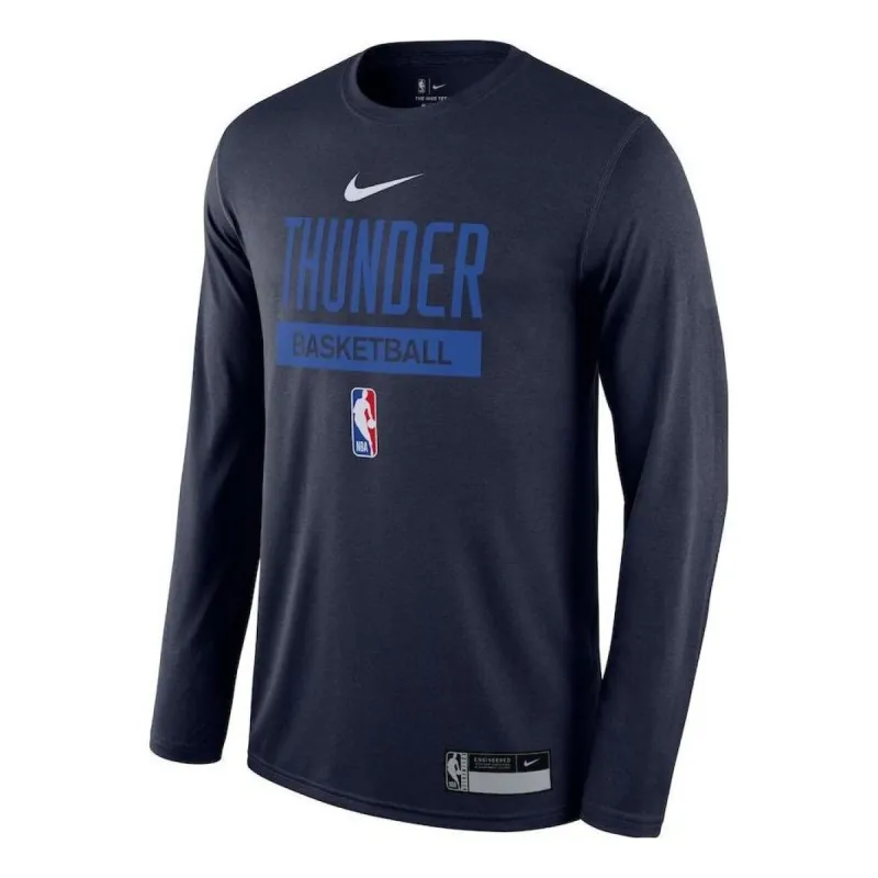 Nike x NBA Oklahoma City Thunder Long Sleeve 'Blue' DR6533-419 sold by KicksCrew