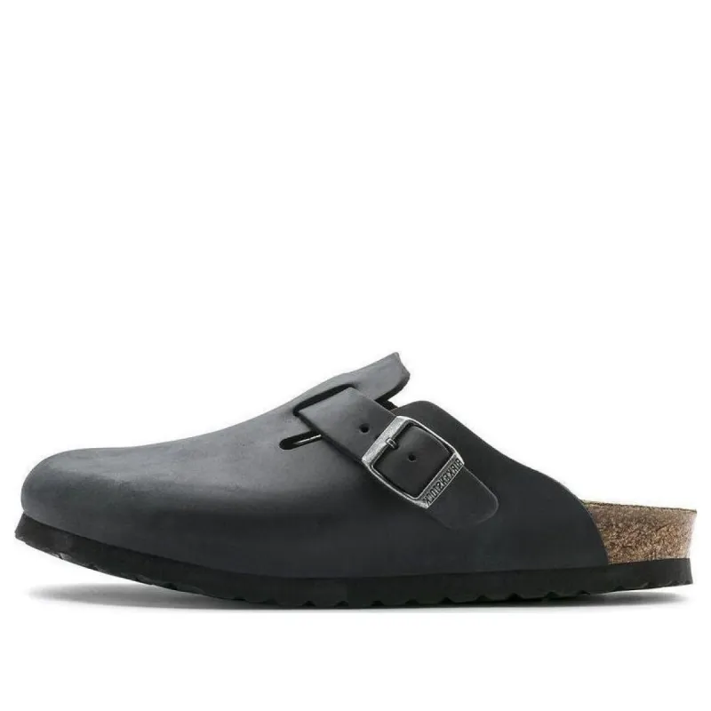 Birkenstock Boston Regular 'Oiled Leather Black' 0059461 sold by KicksCrew