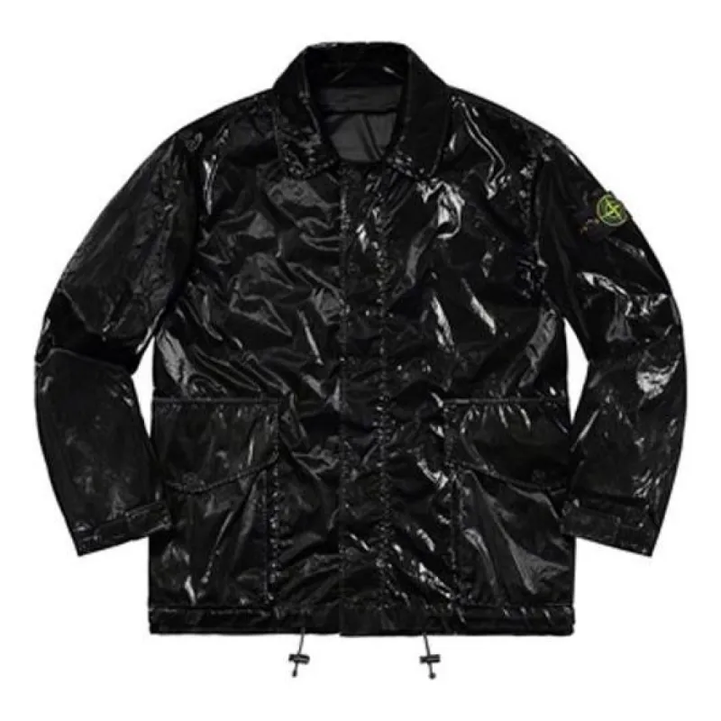 Supreme x Stone Island New Silk Light Jacket 'Black' SUP-SS19-417 made by Supreme