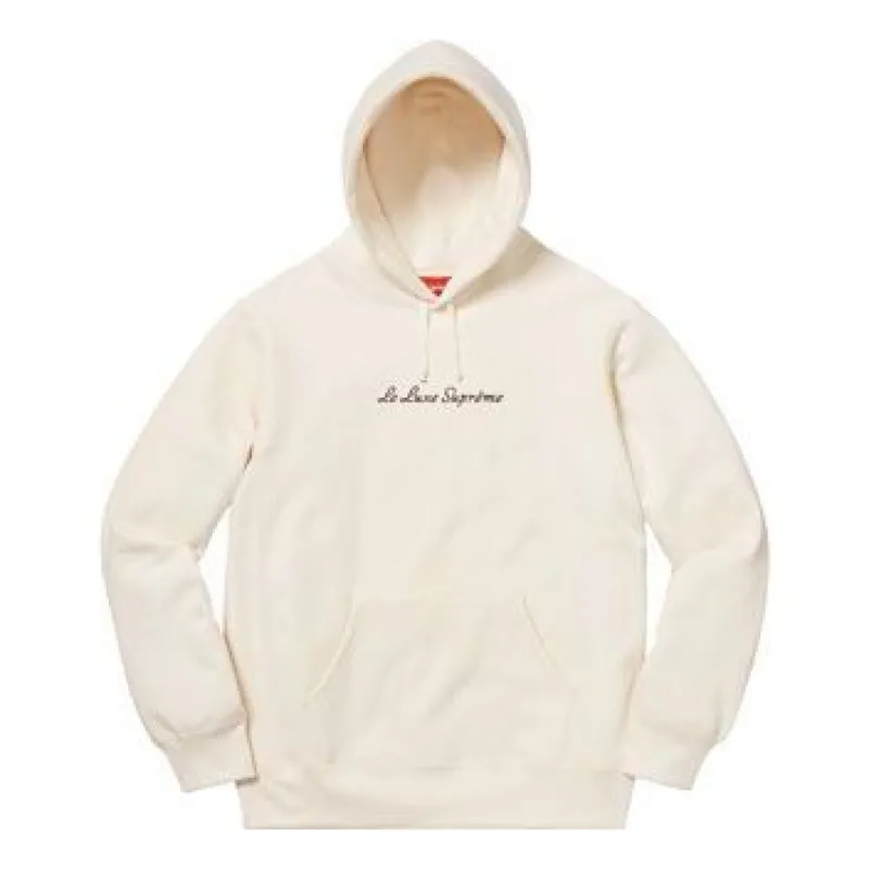 Supreme Le Luxe Hooded Sweatshirt 'White Black' SUP-SS19-319 sold by KicksCrew