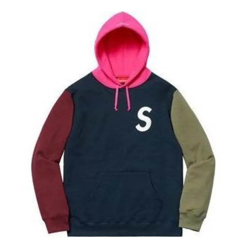 Supreme S Logo Colorblocked Hooded Sweatshirt 'Multi-Color' SUP-SS19-310 sold by KicksCrew