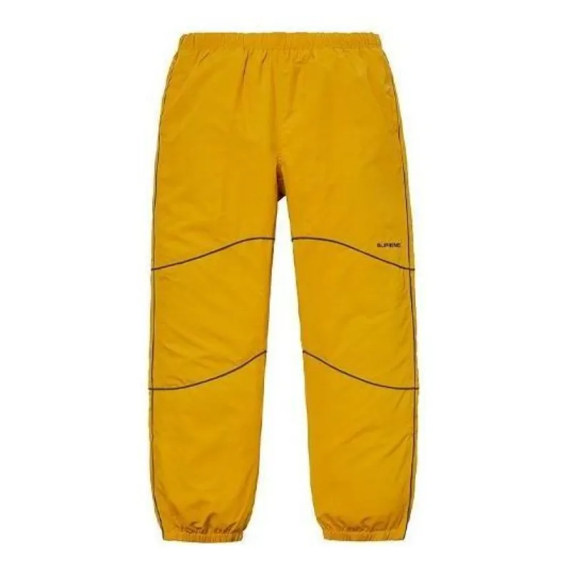 Supreme Piping Track Pants 'Yellow Black' SUP-SS19-170 sold by KicksCrew