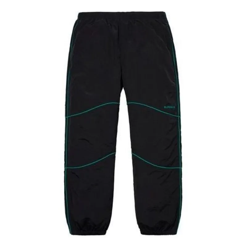 Supreme Piping Track Pants 'Black Blue' SUP-SS19-167 sold by KicksCrew