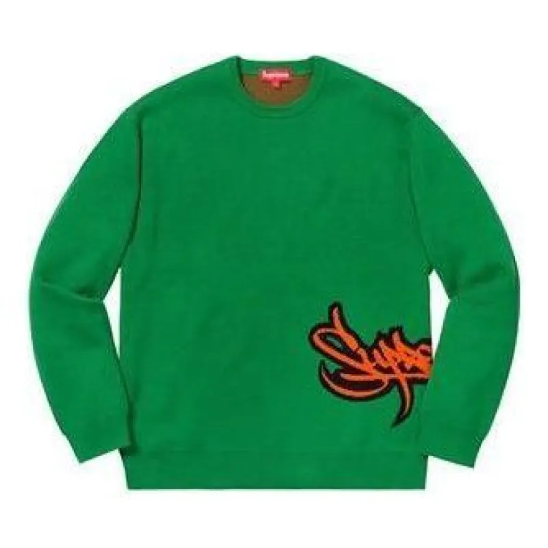 Supreme Stripe Chenille Sweater 'Green Yellow Black' SUP