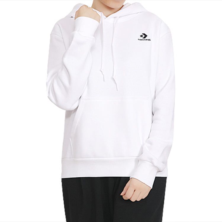 (WMNS) Converse Embroidered Star Chevron Pullover Hoodie BB 'White' 10020872-A08 sold by KicksCrew product image thumbnail 3