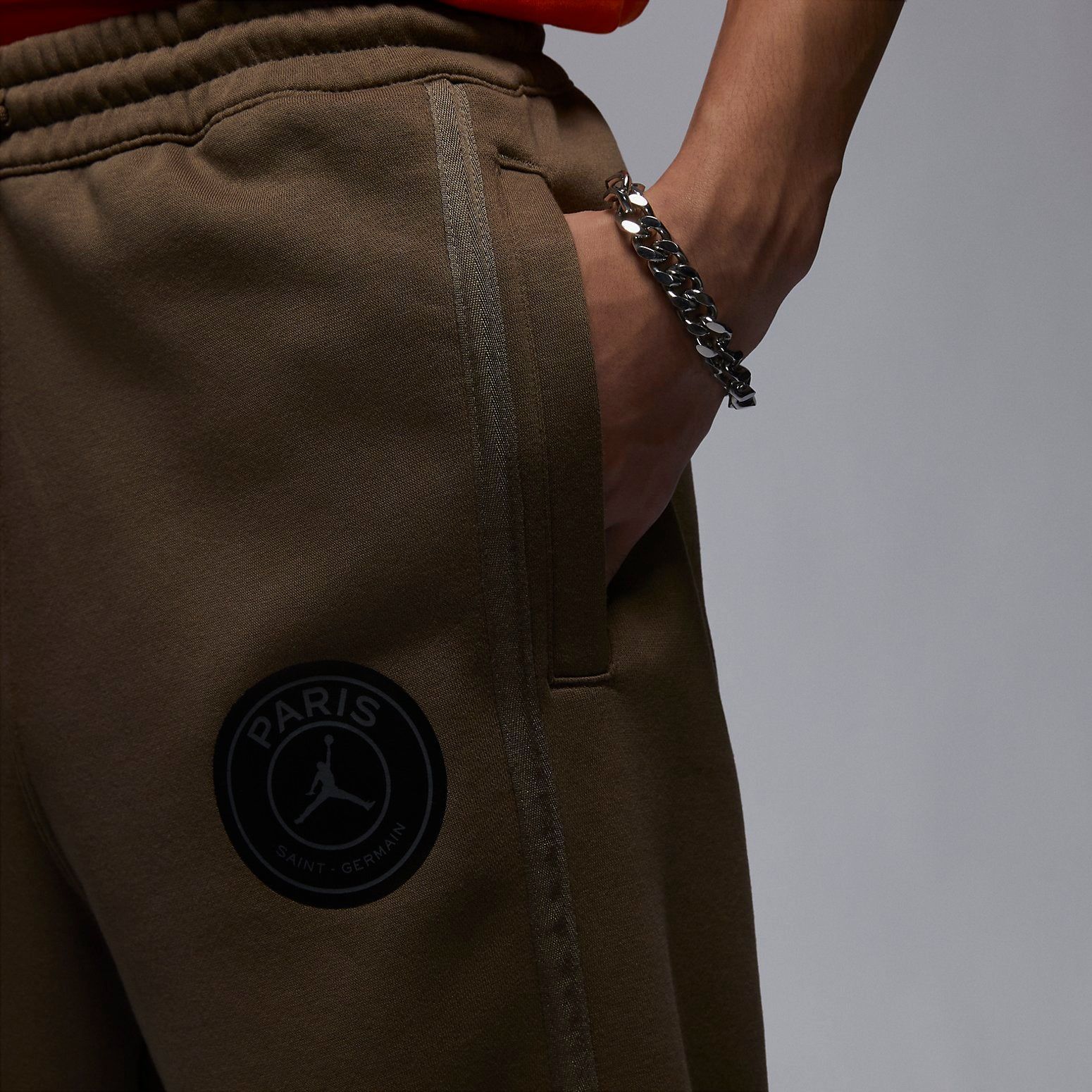 Air Jordan x Paris Saint-Germain Fleece Pants 'Palomino' DZ2950-274 sold by KicksCrew product image thumbnail 2