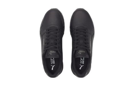 (GS) PUMA ST Runner V3 Leather Shoes 'Triple Black' 384904-01 sold by KicksCrew