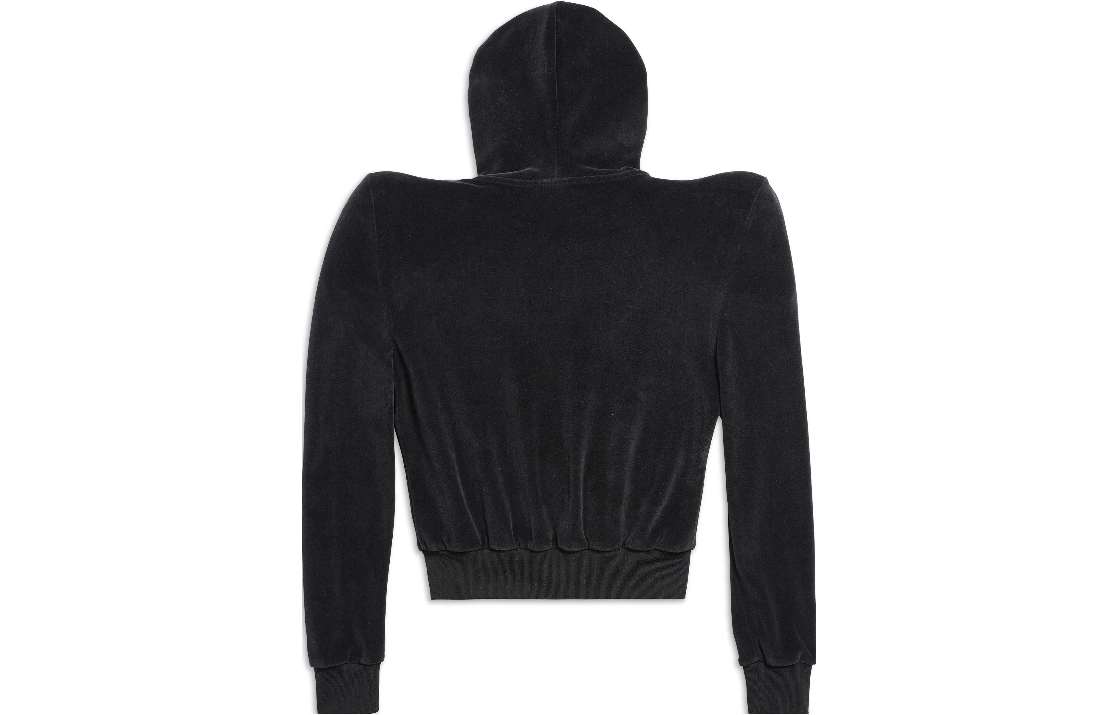 Balenciaga Round Shoulder Zip-up Hoodie 'Black' 767880TNV611000 sold by KicksCrew product image thumbnail 2