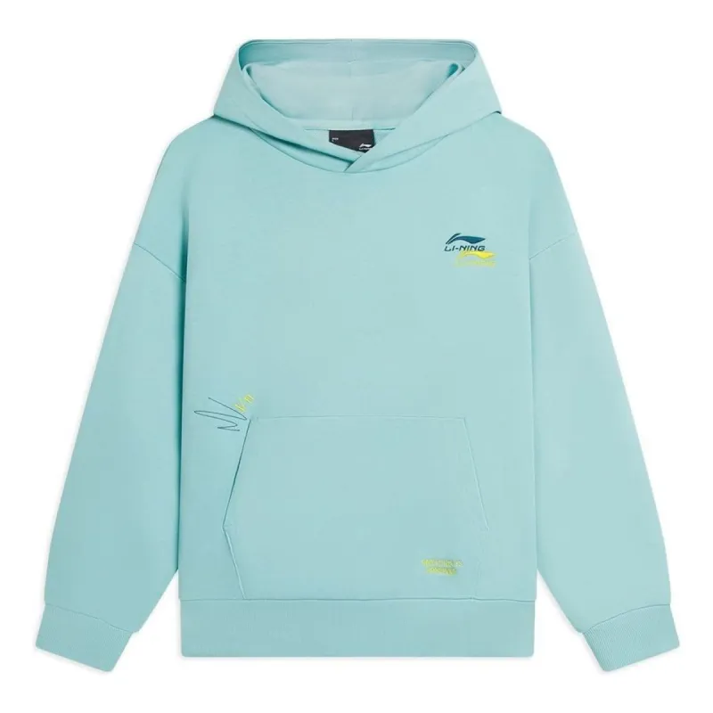 Li-Ning Anything Is Possible Graphic Hoodie 'Aqua Blue' AWDSF73-7 sold by KicksCrew