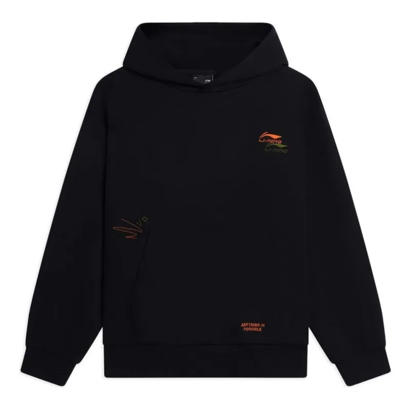 Li-Ning Anything Is Possible Graphic Hoodie 'Black' AWDSF73-4 sold by KicksCrew