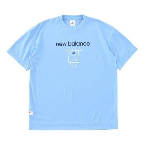 New Balance Mesh Coat Graphic Short Sleeve T-shirt 'Light Blue' AMT35064-BLZ sold by KicksCrew