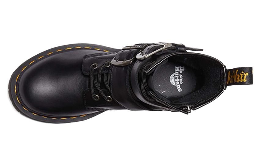 Dr.Martens 1460 Buckle Pull Up Leather Lace Up Boots 'Black Silver' 31033001 sold by KicksCrew product image thumbnail 3