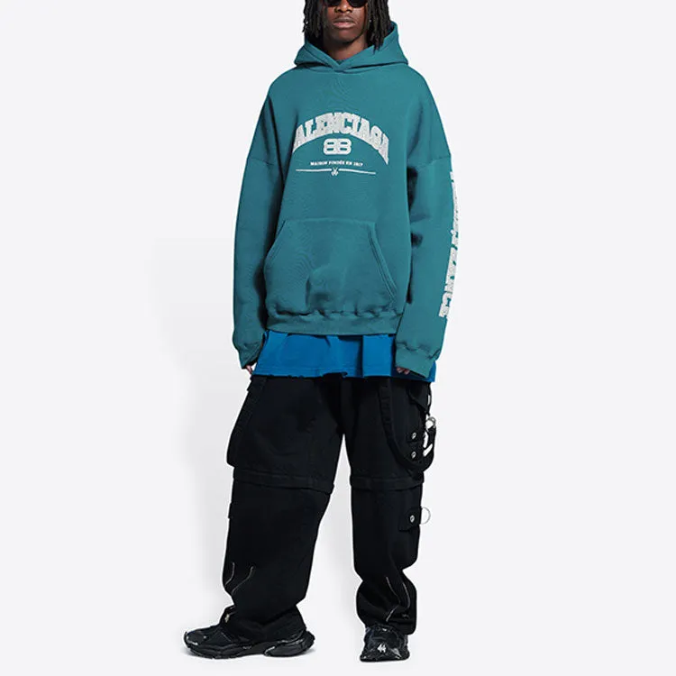 Balenciaga Maison Balenciaga Hoodie Wide Fit 'Indigo' 674986TLVJ24480 sold by KicksCrew product image thumbnail 2