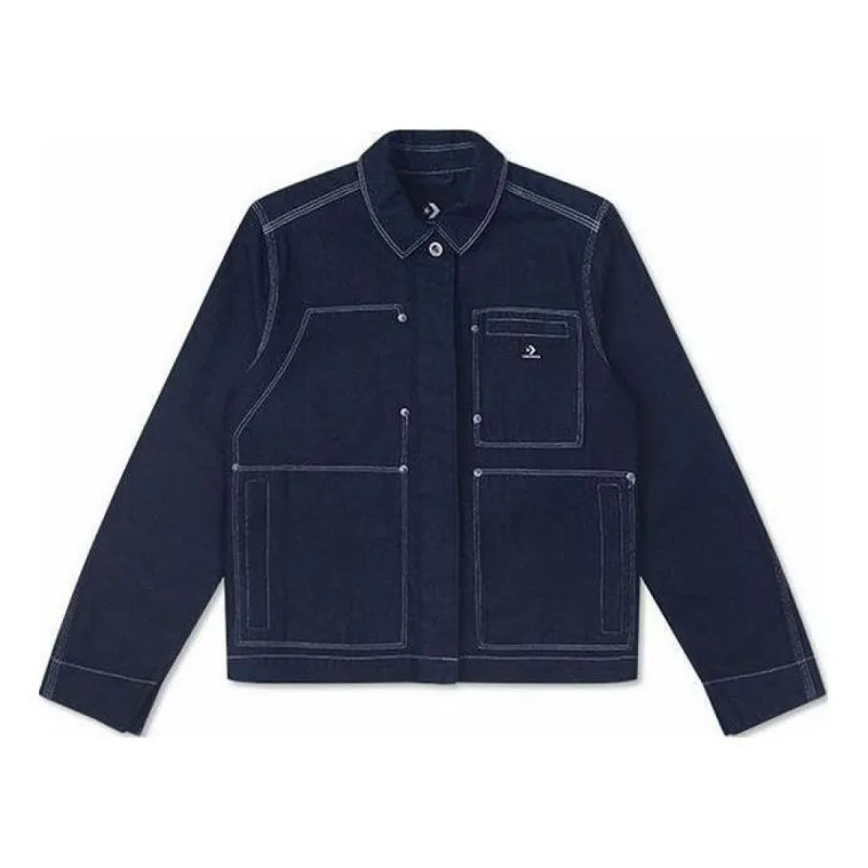 (WMNS) Converse Indigo Chore Denim Coat 'Blue' 10026052-A01 sold by KicksCrew