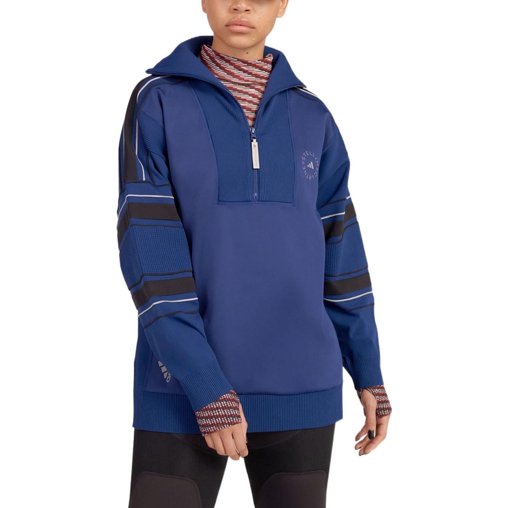 (WMNS) adidas by Stella McCartney Knit Mix Pullover 'Blue' HG1264 sold by KicksCrew product image thumbnail 3