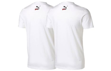 Puma Sakura Pack Graphic Crew T-Shirt 'White Black Red' 596036-02 sold by KicksCrew
