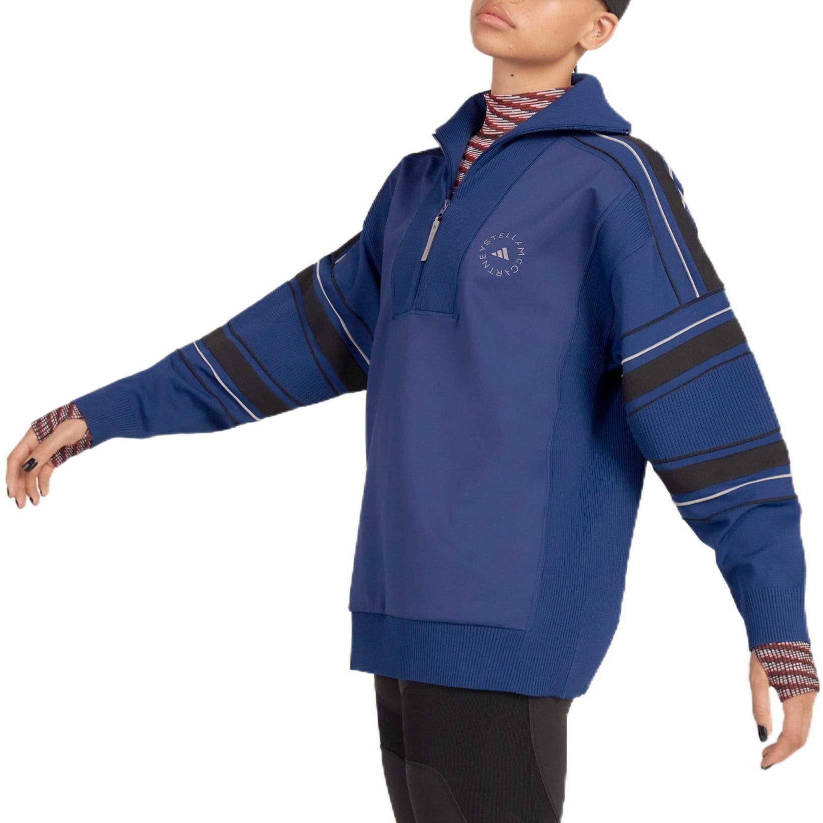 (WMNS) adidas by Stella McCartney Knit Mix Pullover 'Blue' HG1264 sold by KicksCrew product image thumbnail 4