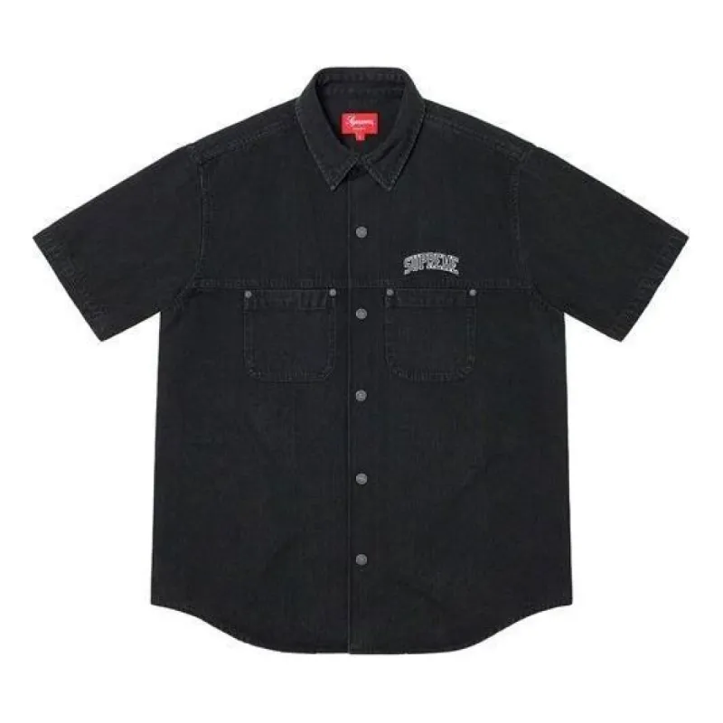 Supreme 2-Tone Denim S/S Shirt 'Black White' SUP-SS19-10027 sold by KicksCrew