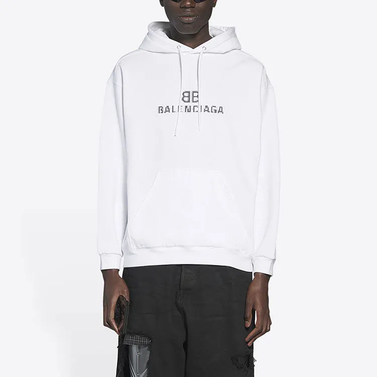 Balenciaga BB Pixel Medium Fit Hoodie 'White' 600583TKVI89040 sold by KicksCrew product image thumbnail 3