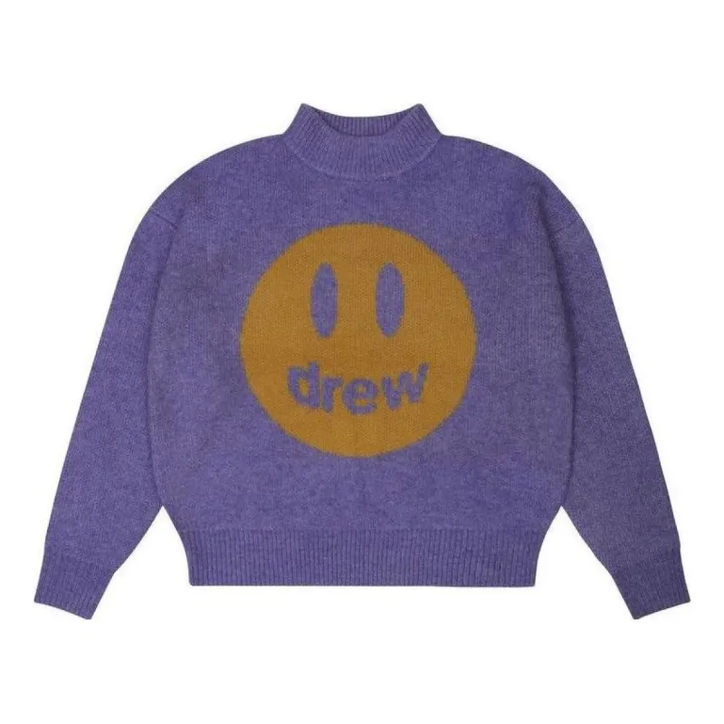 Drew House Mascot Funnel Neck Sweater 'Heather Amethyst' DR-FW22-526 sold by KicksCrew