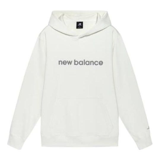New Balance Logo Print Hoodie 'White' AMT21361-IV sold by KicksCrew