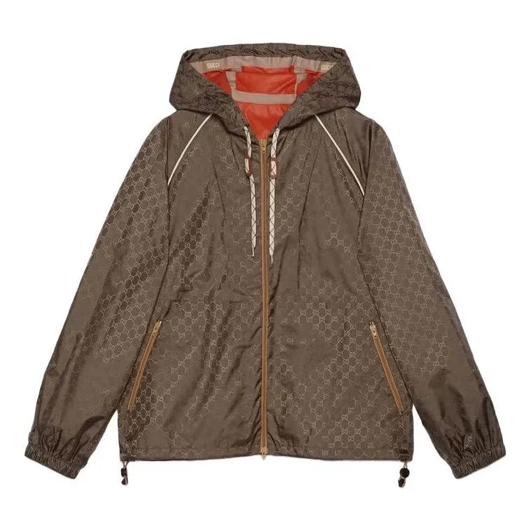 Gucci GG Fabric Zip Jacket 'Dark Brown' 755546-Z8BJK-2079 sold by KicksCrew