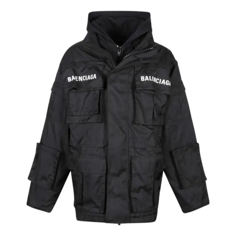 Balenciaga Technical Fabric Oversized Parka With Jersey Insert 'Black' 746450TOO321000 sold by KicksCrew