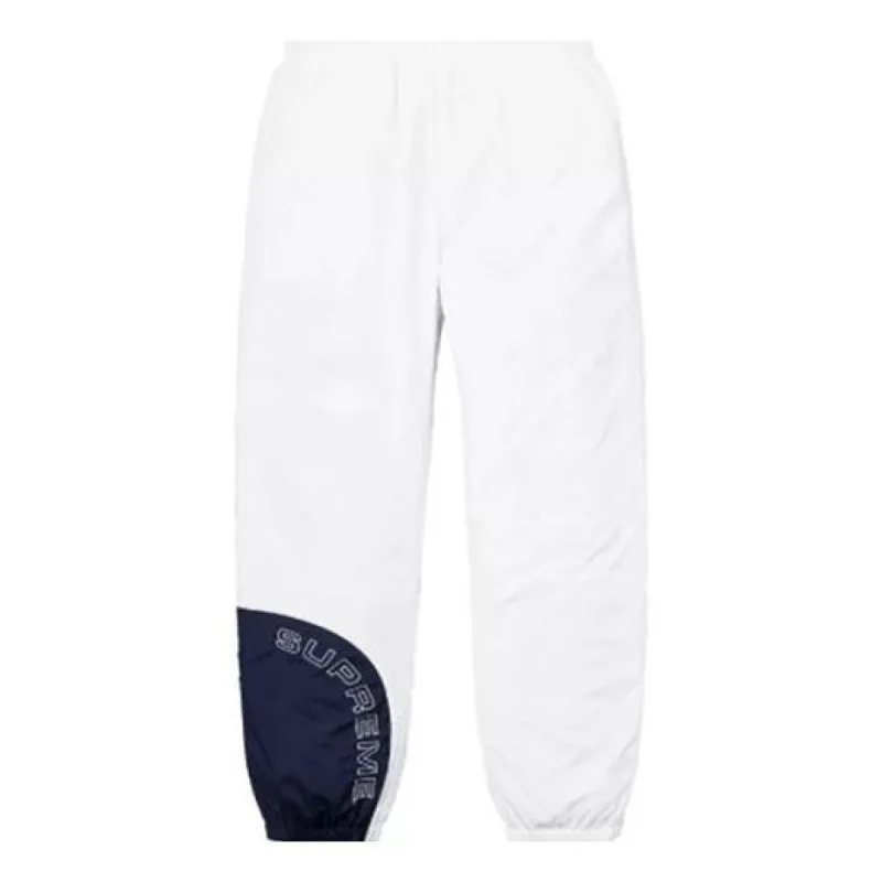Supreme Corner Arc Track Pants 'White Navy' SUP-SS18-793 sold by KicksCrew