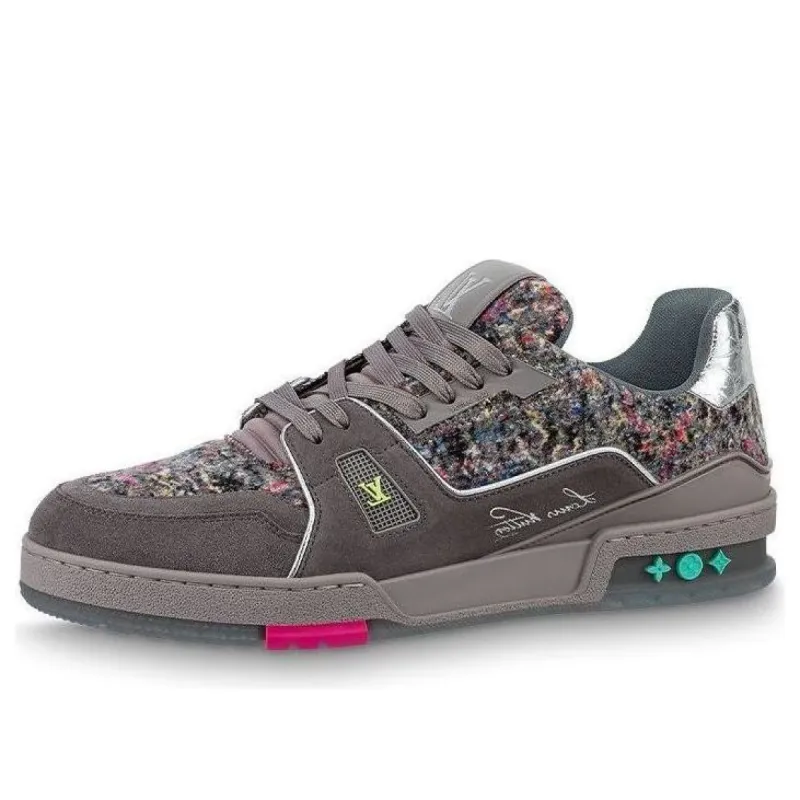LOUIS VUITTON LV Trainers 'Grey with Colorful Mesh' 1A998B