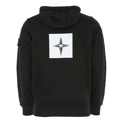 STONE ISLAND Box Print Pullover Hoodie 'Black' 741565894-V0029 sold by KicksCrew product image thumbnail 2