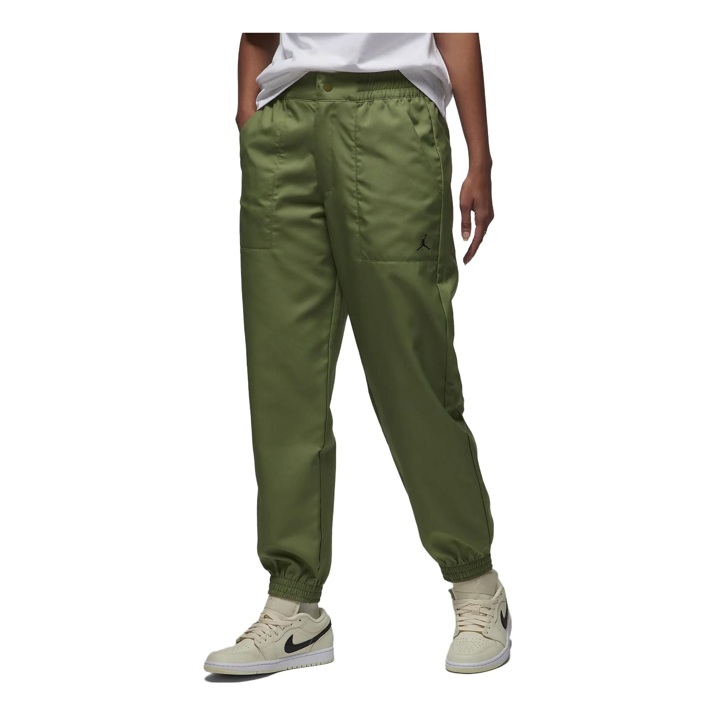 (WMNS) Air Jordan Woven Trousers 'Green' DZ3375-340 sold by KicksCrew