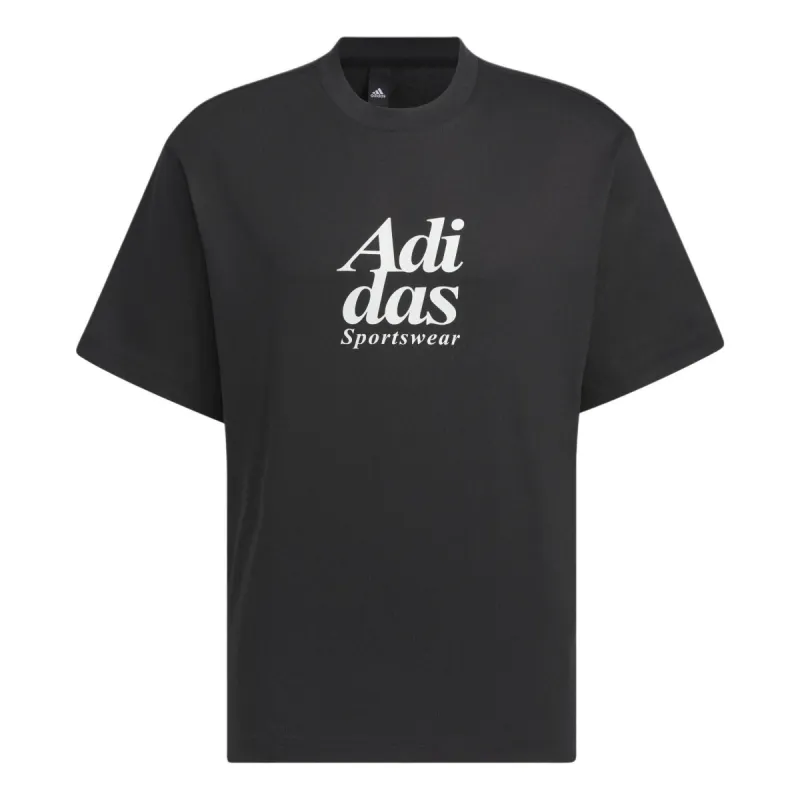 adidas Graphic T-Shirt 'Black White' IT3925 sold by KicksCrew