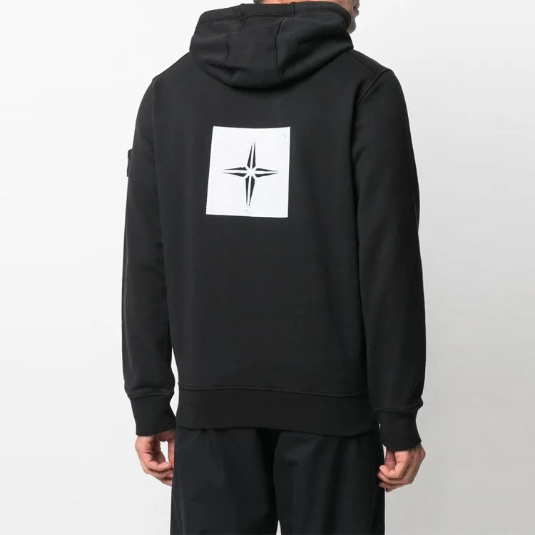 STONE ISLAND Box Print Pullover Hoodie 'Black' 741565894-V0029 sold by KicksCrew product image thumbnail 4