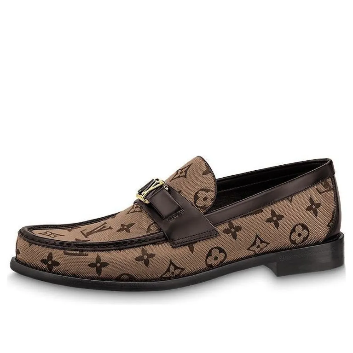 LOUIS VUITTON Major Loafer Shoes 'Brown Monogram' 1ABFK7 | Parallel