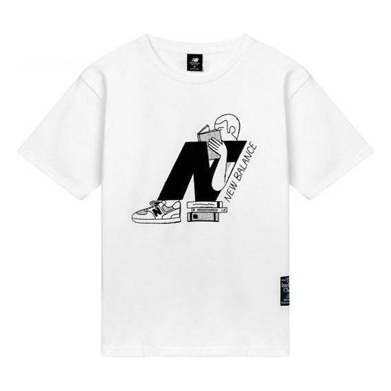 New Balance Athletics Delorenzo N T-Shirt 'White Black' AMT11520-WT sold by KicksCrew