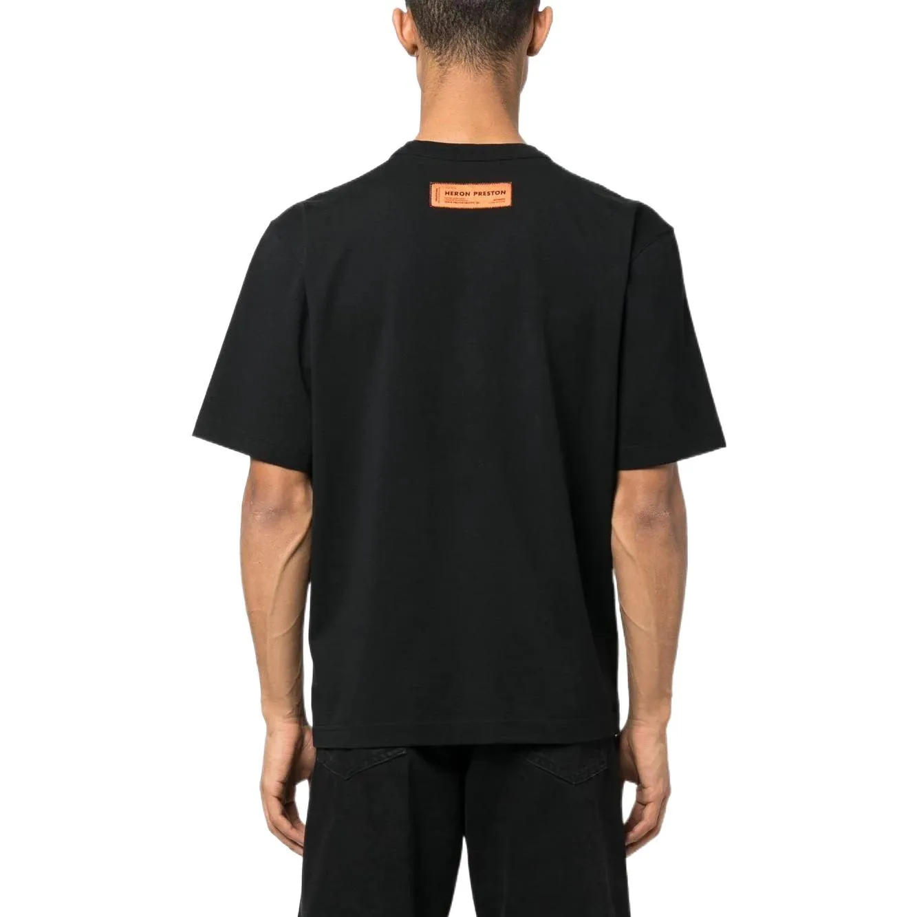 HERON PRESTON SS23 Misprinted Heron T-shirt 'Black' HMAA032S23JER0061010 sold by KicksCrew product image thumbnail 2