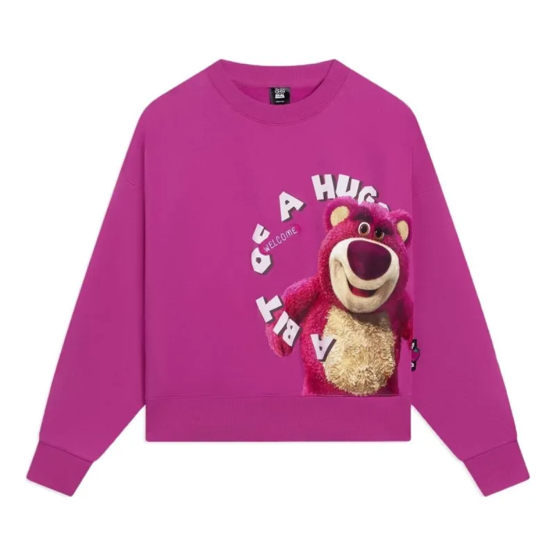 (WMNS) Li-Ning x Disney Toy Story Lotso Graphic Sweatshirt 'Pink' AWDSF34-1 sold by KicksCrew